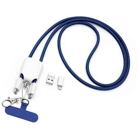 Cavo Dati A Cordino A Ricarica Rapida 4 In 1 Blue - Foto 2