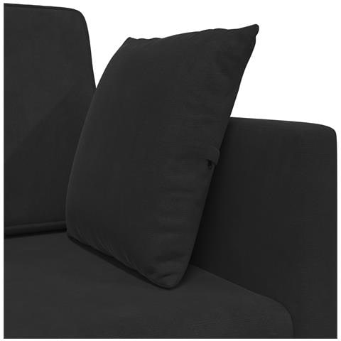 Divano Letto 2-in-1 Nero 213x144x60 cm - Foto 9