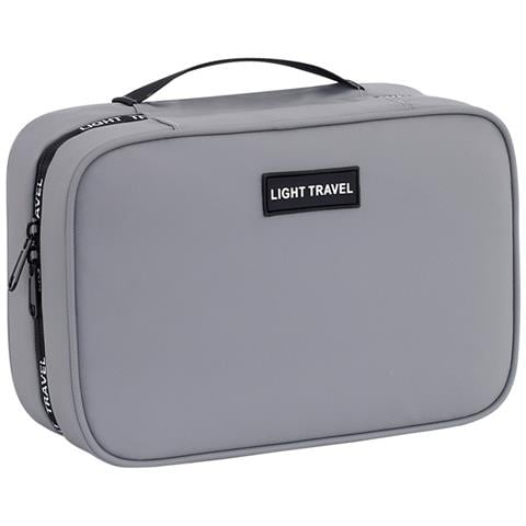 Elegante Beauty Case Da Viaggio In Pelle Pu Per Uomo Grey - Foto 1