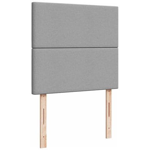 Giroletto a Molle con Materasso Grigio Chiaro 80x200 cm Tessuto - Foto 9
