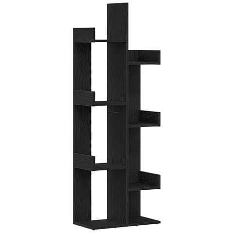 Libreria Nera in Rovere 48x25,5x140 cm in Legno Ingegnerizzato - Foto 1