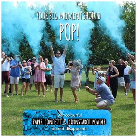 Corfetti E Fumo Blu Per Gender Reveal Set Di 4 Pezzi - Foto 4