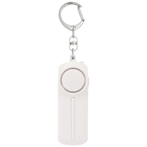Allarme Di Sicurezza Personale Da 130db Con Luce Led - Attivazione Ad Anello, Alimentato A Batteria White - Foto 1