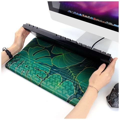 Tappetino Ergonomico In Silicone Per Tastiera Con Poggiapolsi Integrato Per Una Digitazione Confortevole Multicolor - Foto 2
