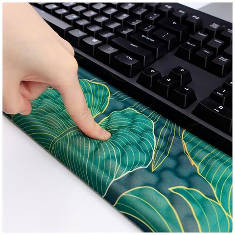 Tappetino Ergonomico In Silicone Per Tastiera Con Poggiapolsi Integrato Per Una Digitazione Confortevole Multicolor - Foto 5