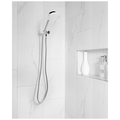 Kit Doccia Con Soffione E Flessibile Aypate Argento - Foto 1