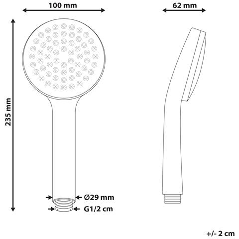 Kit Doccia Con Soffione E Flessibile Aypate Argento - Foto 6