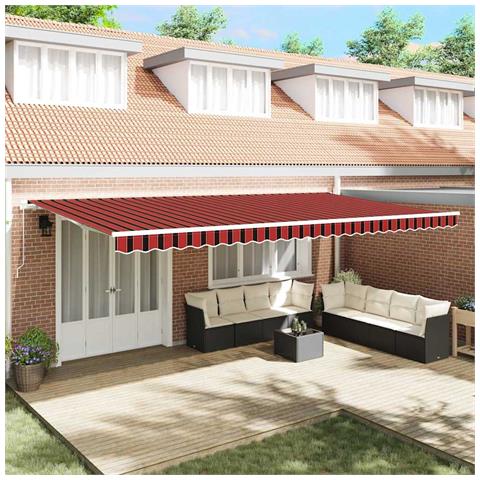 Tenda Retrattile Rigato Arancione e Marrone 600 × 300 cm - Foto 2