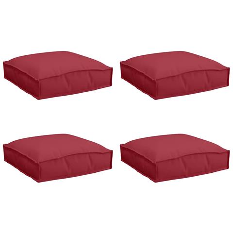 Cuscino per seduta pallet 4 pcs Rosso Vino 40 x 40 x 8 cm - Foto 1