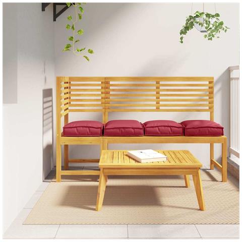 Cuscino per seduta pallet 4 pcs Rosso Vino 40 x 40 x 8 cm - Foto 2