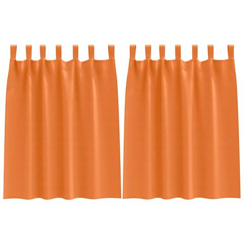 Tende con tende 2 pcs Arancione Vivo 140x140cm Poliestere - Foto 1