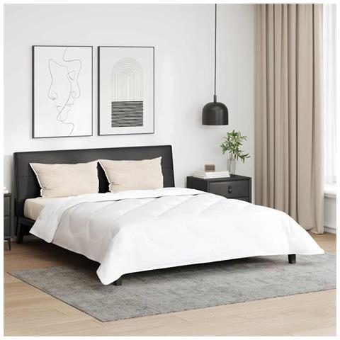 Duvet Invernale 3 pcs Bianco 240 x 220 cm Microfibra - Foto 2