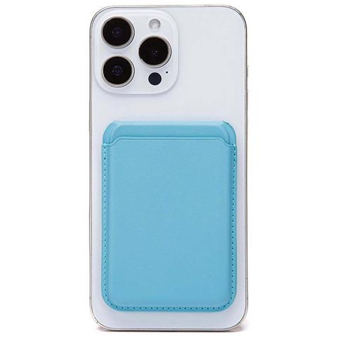 Portafoglio Magnetico Porta Telefono Compatibile Con Apple Magsafe - Custodia Con Supporto In Pelle Pu Blue - Foto 6
