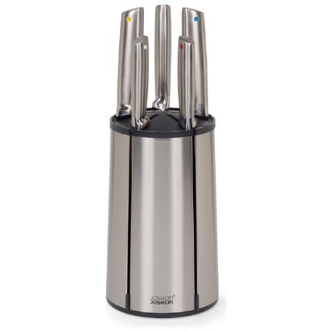 Set Di Coltelli Elevate In Acciaio 5 Pezzi Con Supporto Girevole Coltelli Ergonomici Con Tecnologia Elevate Per Igiene E Conservazione Efficiente - Foto 1