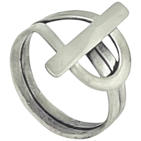Chiusura Ad Anello In Ottone Placcato Argento Sterling 10µ - Foto 1