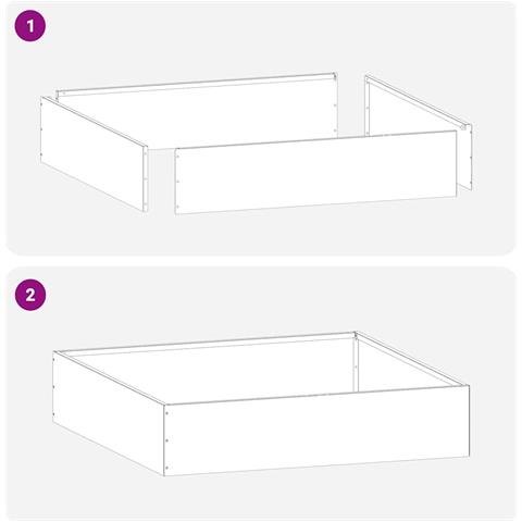 Bordura per Prato Argento 60 x 60 x 13 cm Acciaio inossidabile - Foto 9