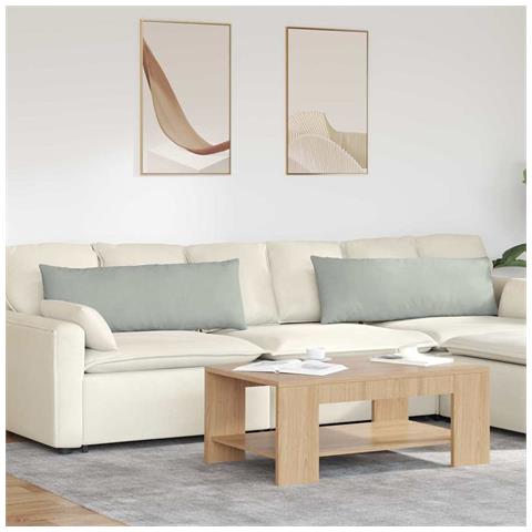 Cuscini da Divano 2 pcs Grigio chiaro 120 x 40 cm - Foto 2