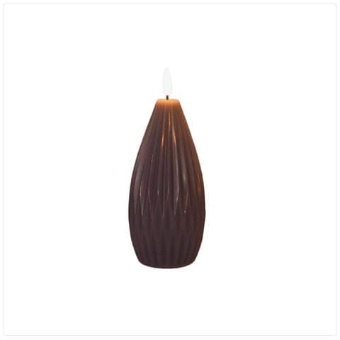 Candela Led Senza Fiamma Serie Goccia Origami Notte Scura Viola - A Batteria - Foto 1