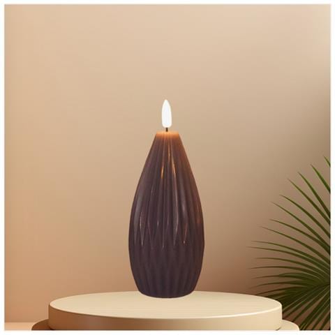 Candela Led Senza Fiamma Serie Goccia Origami Notte Scura Viola - A Batteria - Foto 2