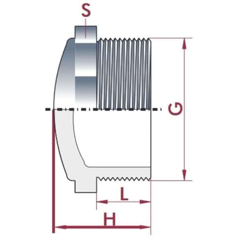 Tappo Pvc Filettato 2 Pollici Pn10 - Foto 2