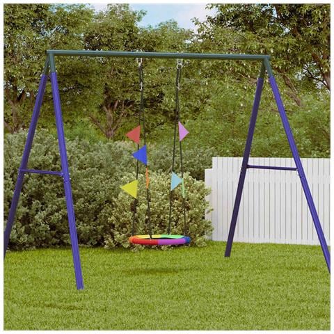 Altalena a nido Blu 60 x 60 x 180 cm Poliestere - Foto 2