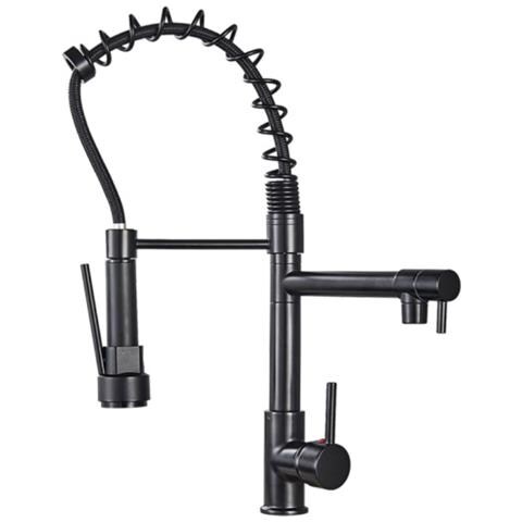 Miscelatore per lavello da cucina, Blackswan, tipo M110 con 2 modalità, nero opaco, 48 cm - Foto 1