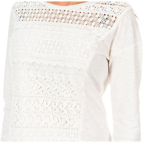 Maglia A Maniche Lunghe In Pizzo Con Frange Colorado G60002on Da Donna - Foto 2