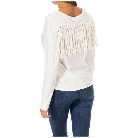 Maglia A Maniche Lunghe In Pizzo Con Frange Colorado G60002on Da Donna - Foto 3