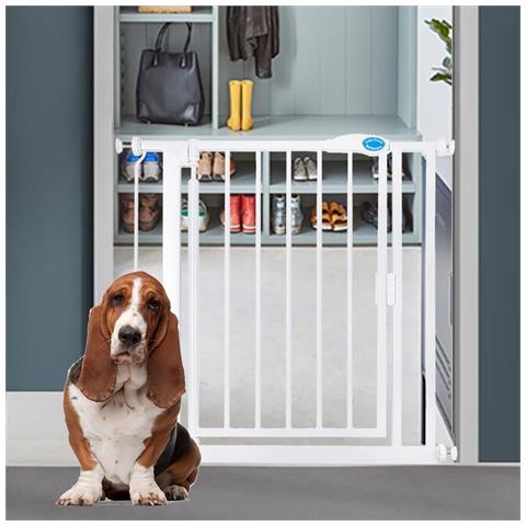 Bettacare Cancelletto Per Animali Con Chiusura Automatica, 96,6cm - 103,6cm, Bianco - Foto 4