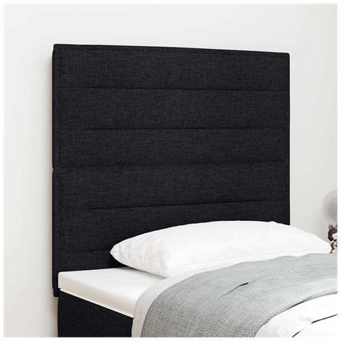 Testiera LED con luci a strisce a LED Nero 80 cm Poliestere - Foto 2