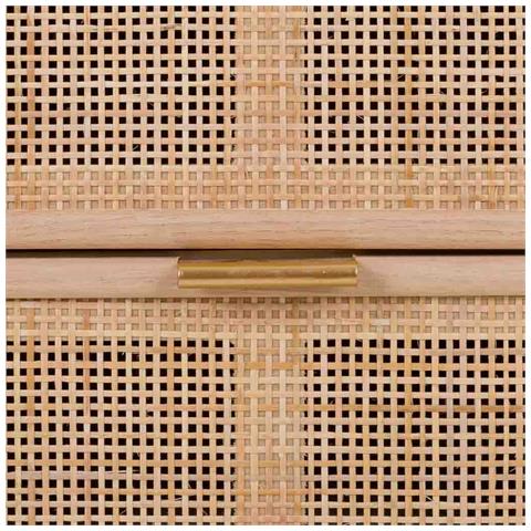 Cassettiera Alta In Mdf E Griglia, Marrone, 42x36,5x100,5 - Foto 8