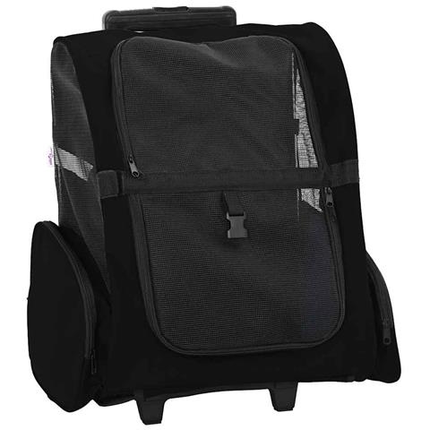 Carrello per Animali 3 in 1 Design Nero 48x32x (57-106) cm Tessuto Oxford - Foto 1
