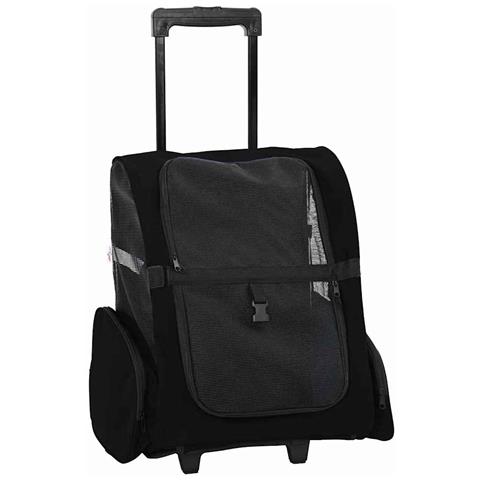 Carrello per Animali 3 in 1 Design Nero 48x32x (57-106) cm Tessuto Oxford - Foto 2