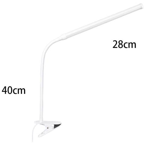 Lampada Da Scrivania Clip-on Led Per Cura Degli Occhi — Spettro Completo, Senza Sfarfallio, Alimentazione Usb, Collo Flessibile 360° (28cm / 38cm / 58cm / 78cm) 28 Cm - Foto 1