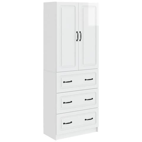Set di armadi 2 pcs Bianco Lucido 66 x 34,5 x 87 cm - Foto 1
