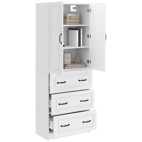 Set di armadi 2 pcs Bianco Lucido 66 x 34,5 x 87 cm - Foto 2