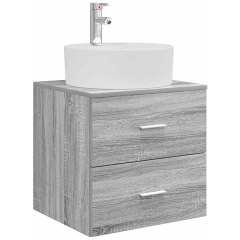 Mobile Lavabo da Parete Sonoma grigio 49,5 x 44,5 x 65 cm - Foto 1
