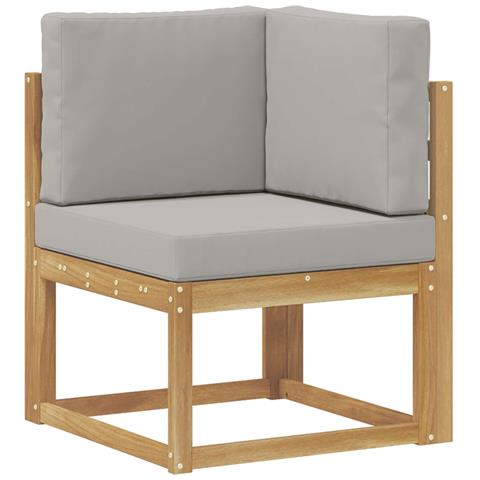 Set di divani da esterno Bianco e Grigio Chiaro 51 x 54 x 73 cm - Foto 1