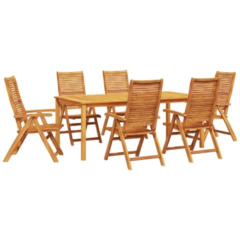Set da Pranzo per Giardino 7 pcs Marrone - Foto 1