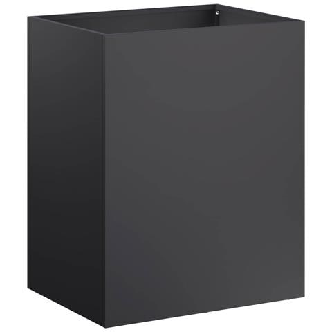 Vaso da giardino Nero 40 x 30 x 40 cm Acciaio laminato a freddo - Foto 1