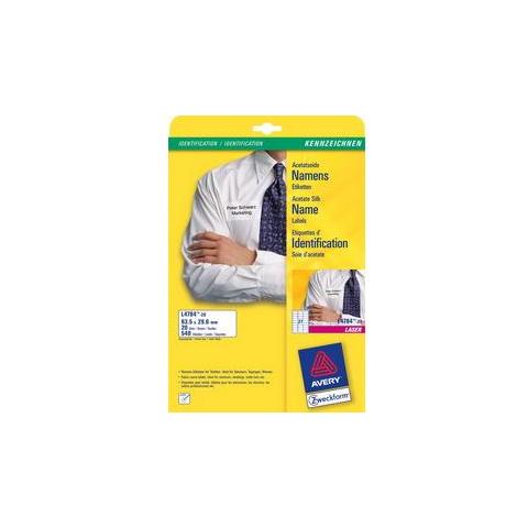 Badge Adesivi in Seta Acetata Bianco A4 L4784-20 - Foto 1