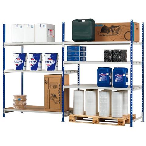 Scaffale Base in Acciaio 3 Ripiani Misura 100 x 80 x 200cm - Foto 1