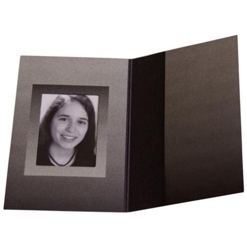 1x100 Daiber cartoncin. portafoto nero / argento 36x50 mm - Foto 1