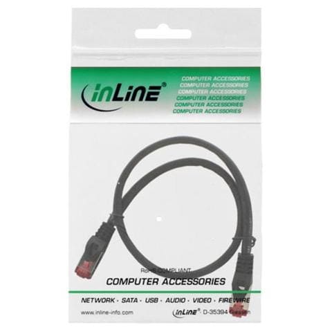 cavo patch per rete dati lan cat. 6, 2x rj45, doppia schermatura sftp (pimf) , halogenfree, colore nero, 5m - Foto 2