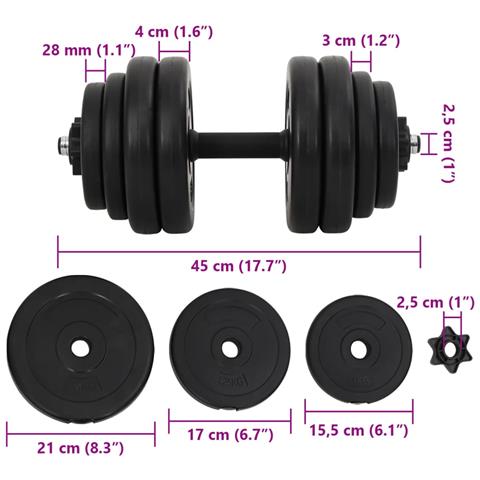 Set Manubrio 15 kg - Foto 5