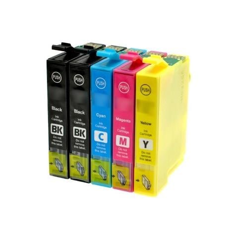 5 Cartucce Compatibili Epson Multipack T2711-2714 Xl 2 Nere + 1 Per Colore - Foto 2