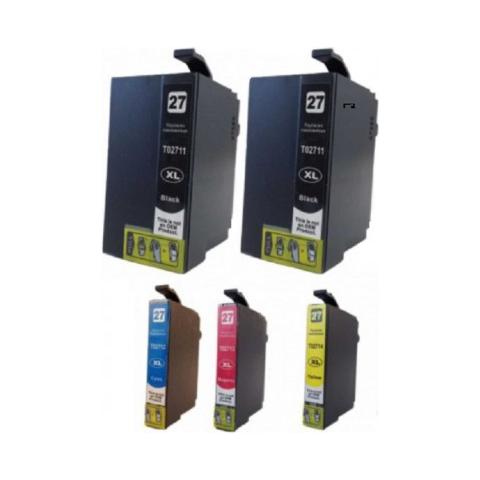 5 Cartucce Compatibili Epson Multipack T2711-2714 Xl 2 Nere + 1 Per Colore - Foto 1