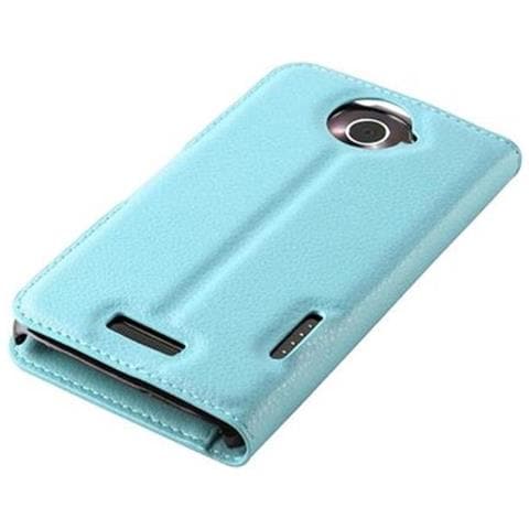 Custodia Compatibile Con Htc One X / X+ In Pastello Blu - Coperchio Protettiva Con Chiusura Magnetica, Funzione Stand E Tasca Per Le Carte - Foto 2