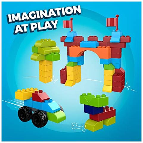 Mega Bloks Junior Costruttori, Secchiello Con 180 Pezzi, Compatibile Con Tutte Le Marche, Giocattolo Per Bambini 2+ Anni, Gjd22 - Foto 5