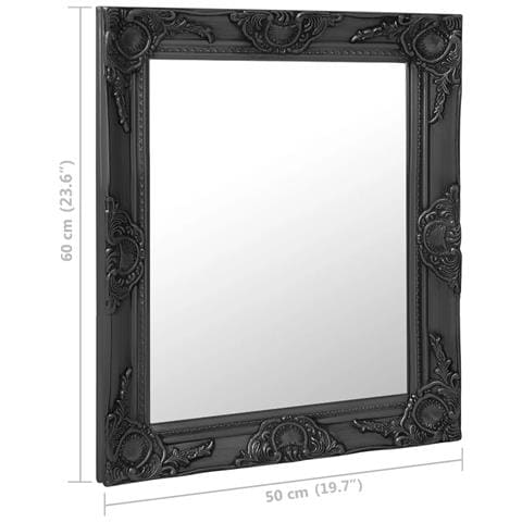 Specchio Da Parete Stile Barocco 50x60 Cm Nero - Foto 2